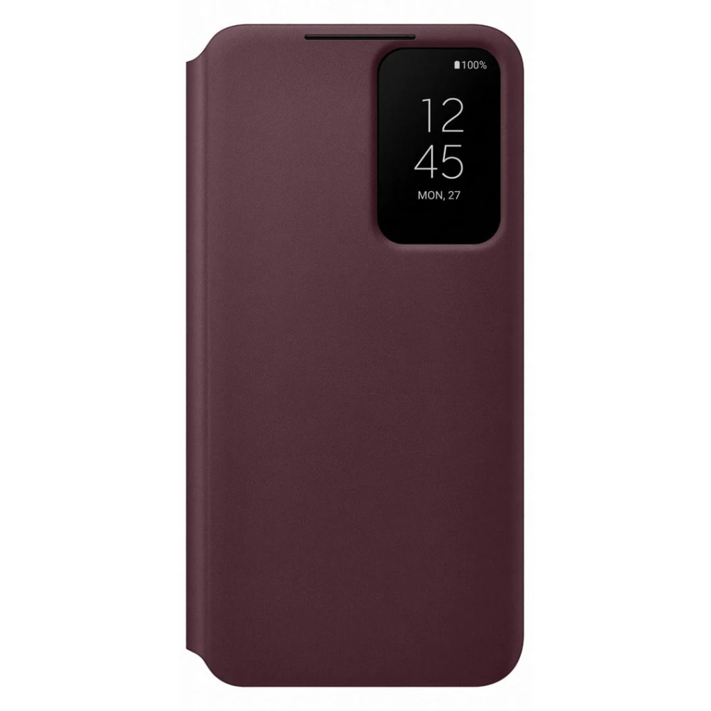 Galaxy S22 - Smart Clear View Cover (Burgundy)