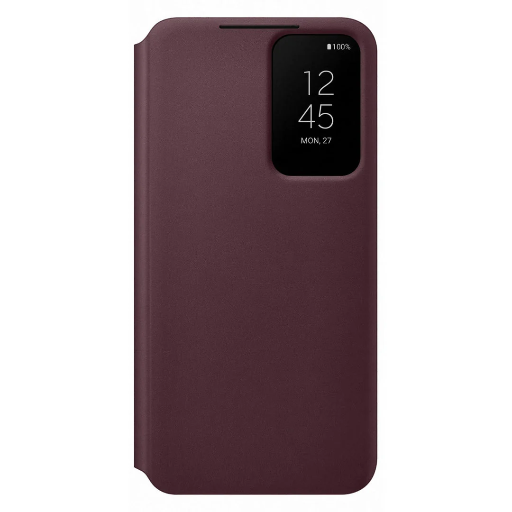 [0007] Galaxy S22 - Smart Clear View Cover (Burgundy)